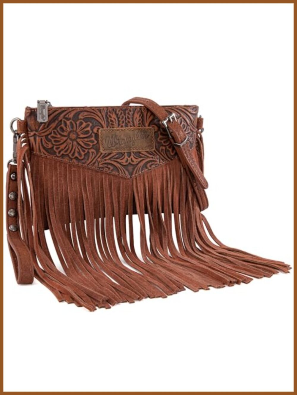 Wrangler Crossbody Small Purse Wristlet Fringe Bag Western Purse
